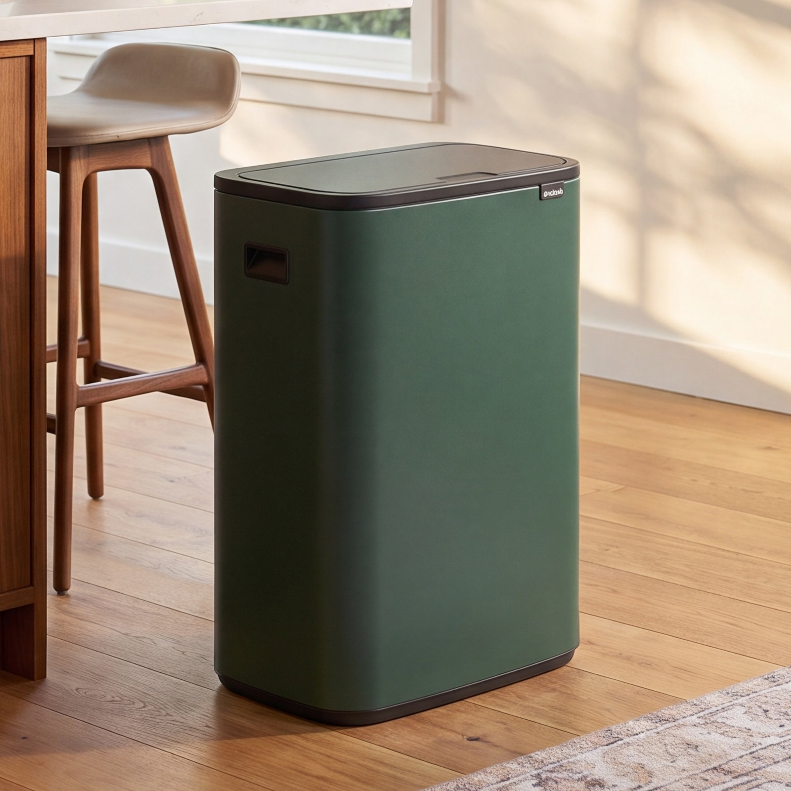 Brabantia Bo Touch Top Dual Recycling Can, Pine Green