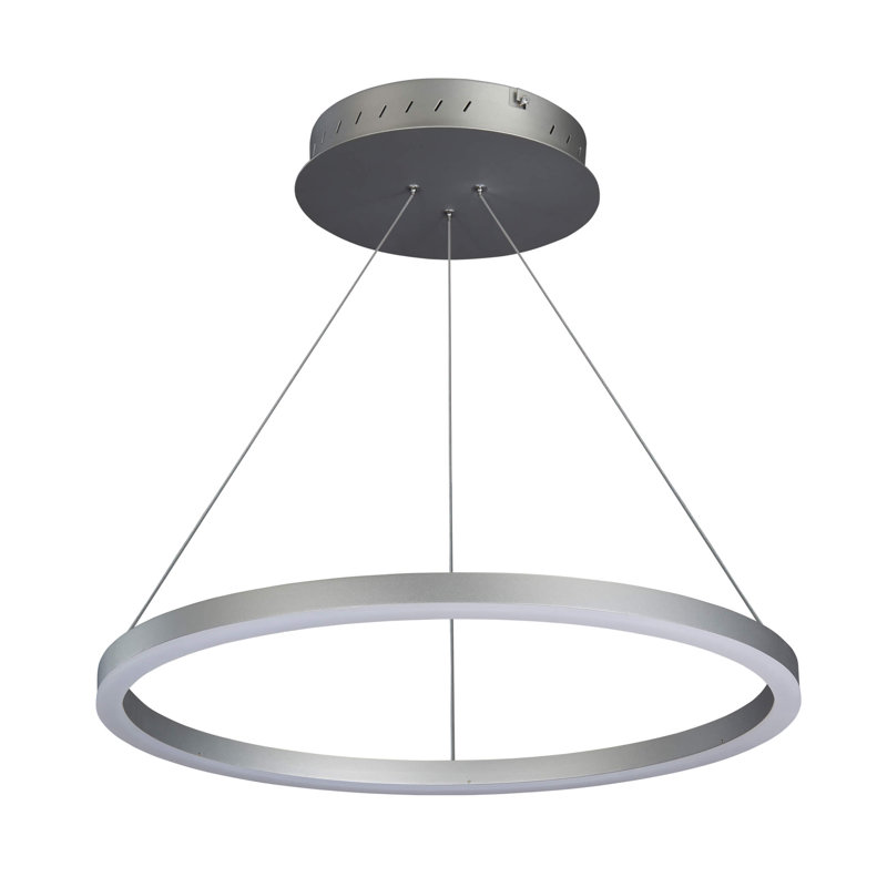 Tania 24-in Integrated LED Pendant Light Height Adjustable ETL Certified Circular Chandelier
