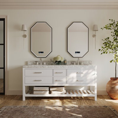 Ensemble de meuble-lavabo double l 72 po x P 22 po x H 34,5 po Carrie