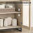 4 In 1 Sideboard Buffet Cabinets With Glass Doors And 2 Drawers, Modern Sideboard Credenza With Adjustable Shelf And Metal Base, Coffee Bar Cabinet Storage Cabinet For Kitchen-1719732396