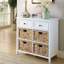 Armoire en placage blanc à 6 consoles pour la maison
