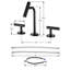 Robinet de lavabo pour salle de bain 3 pièces, 3 poignées, 2 poignées