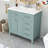 Freestanding Bathroom Vanity with Ceramic Sink, Storage Cabinet and 3 Drawers-2087379419