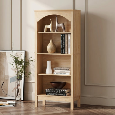 56.3"H x 23.6"W 4-Tier Bookcase Storage