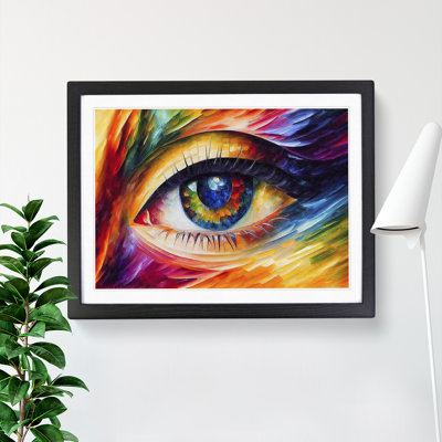 Shimmering Human Eye Abstract - Framed Print