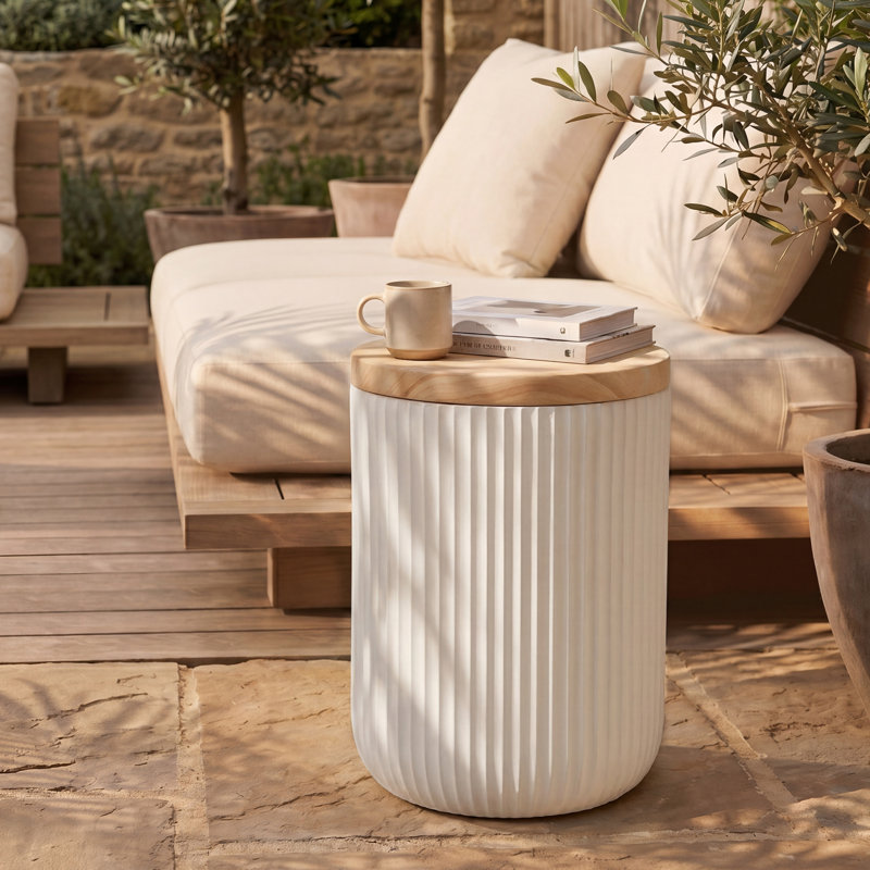 Round Outdoor Side Table 