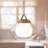  1 Light Pendant with Clear Outer Glass with Opal Interior Glass-111187548-111187549