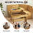 Berna 3-Piece Solid Pine Wood Corner Dining Set with L-Shaped Bench, Space-Saving Breakfast Nook Table Set for Kitchen, Dining Room, Café, Seats Up to 5-2090269238