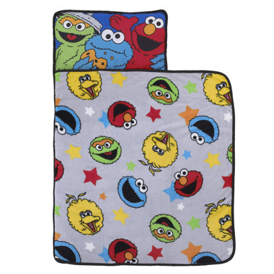 NoJo Sesame Street Adventures Elmo, Big Bird, Oscar and Cookie Monster 0.75" Nap Mat