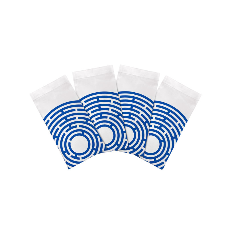 Serviettes en satin de coton Constellations Maze