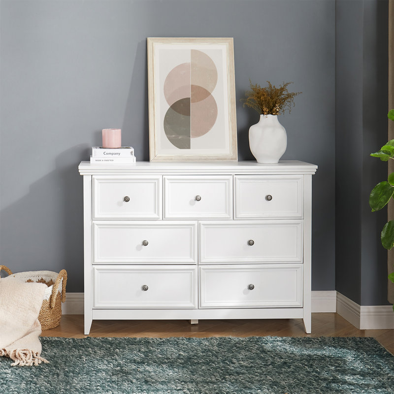 Commode 7 tiroirs Modern, Blanc
