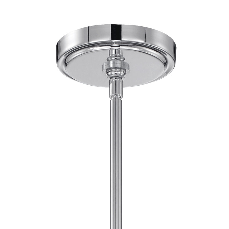 Arras 9-Light Chandelier, H 14,25 po x l 22 po x P 22 po, Blanc laiteux, Chrome poli