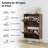 Shoe Cabinet, Mid-Century Modern Freestanding Shoe Cabinet, Freestanding Organizer With Metal Legs, Suitable For Entry, Hallway And Entryway