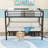 Metal Bunk Bed With Ladder And Slats-369576589