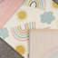 Calvo Kids Rainbow Clouds Power Loom Pink/Grey/Beige Rug-1266467419