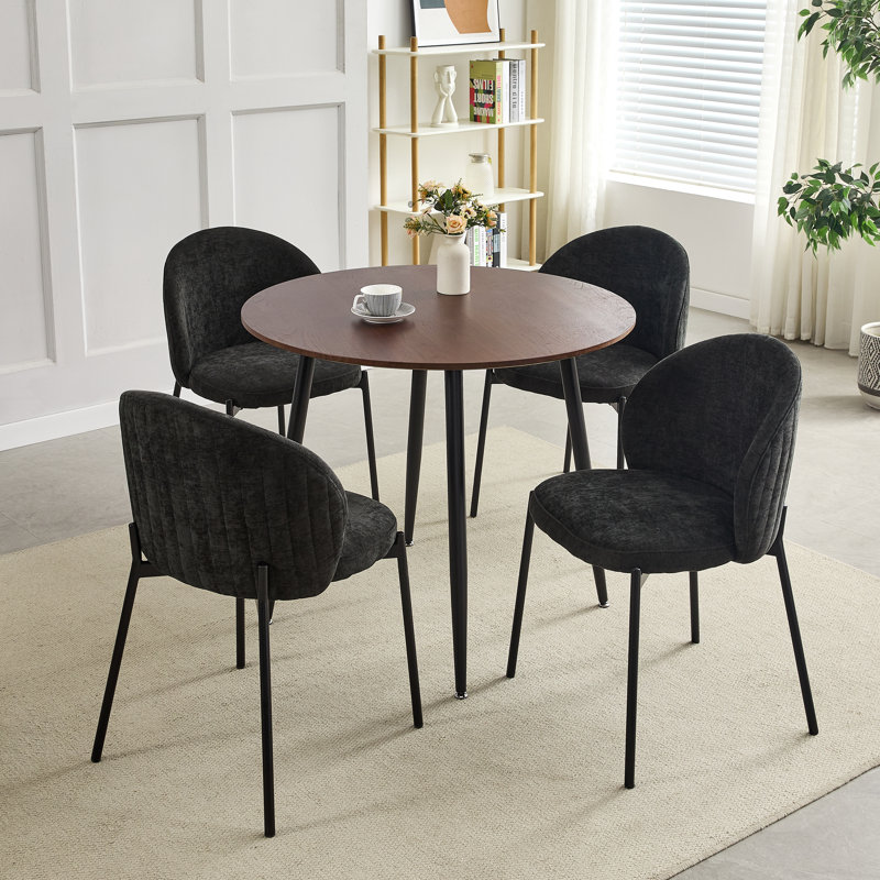 4 -Person Dining Set, Black