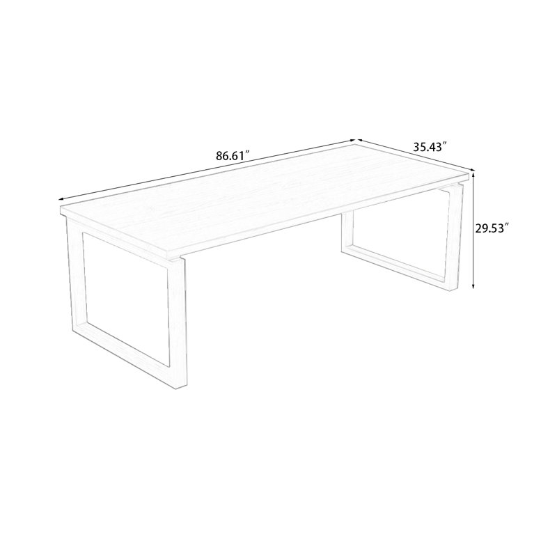 Walnut Rectangular Solid wood Butterfly Leaf  Dining Table, 29.53"H x 86.61"L x 35.43"W