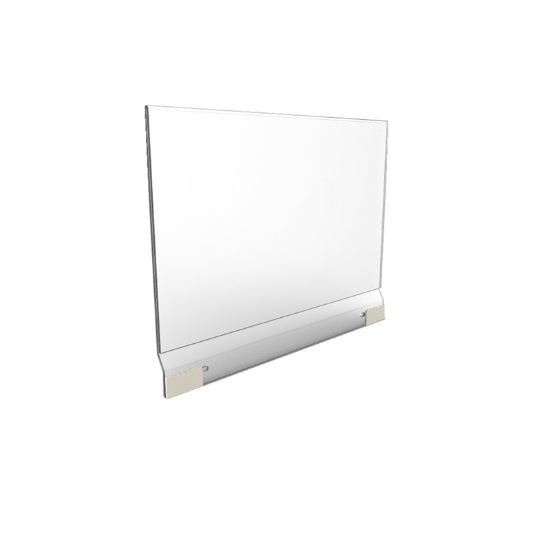 Fixturedisplays® 13 X 8" Clear Acrylic Frame, Lucite Sign Holder Ghost Plaxiglass Detachable Header 16800