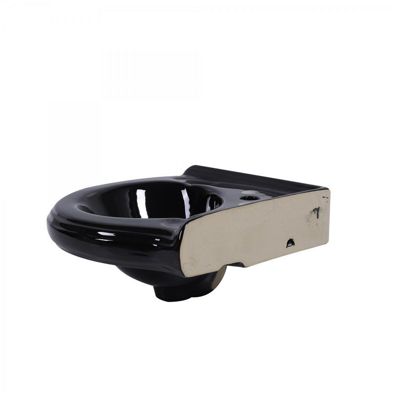 The Renovators Supply Inc. 20'' Black Vitreous China Specialty Bathroom Sink with Overflow