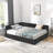 Storage Upholstered Tufted Bed Frame, Sofa Bed Frame With Comfortable Backrest And Armrests, Bed For Bedroom, Living Room,Velvet(80.5"*59"*29.5")-1928771885