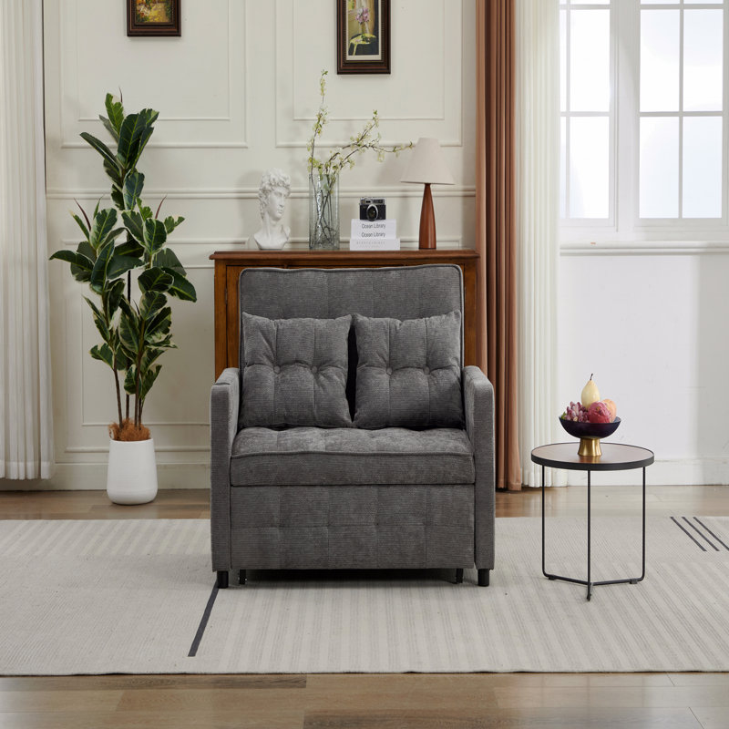 Canapé-lit convertible 3 en 1 Sleeper Chair, Gris