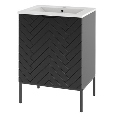 Anyssia Frame Mounted Bathroom Storage Furniture Set