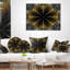 Fleur symétrique or fractale - coussin imprimé abstrait-29604523-29604520