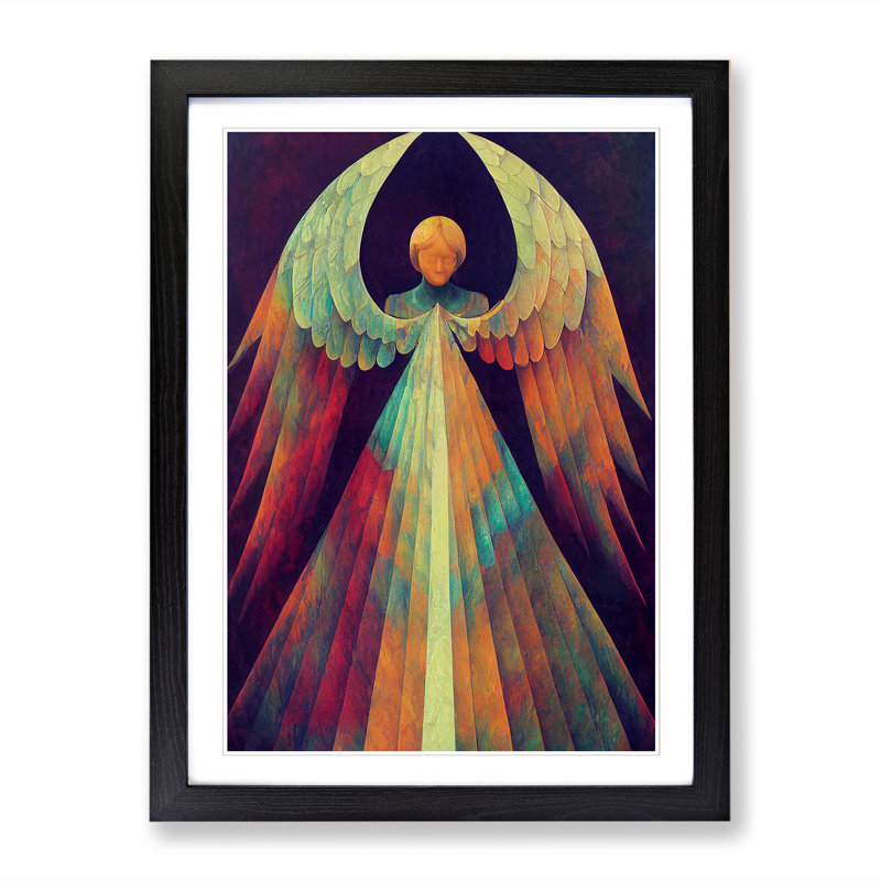 Beautiful Angel Art Vol.2 - Framed Print, 64cm H x 46cm W x 2cm D, Walnut Framed