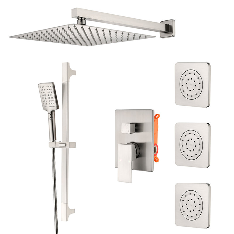 All-In-One Kit with Rough in-Valve,  Brushed Nickel