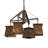Windemere 4 - Light Steel Dimmable Square / Rectangle Chandelier