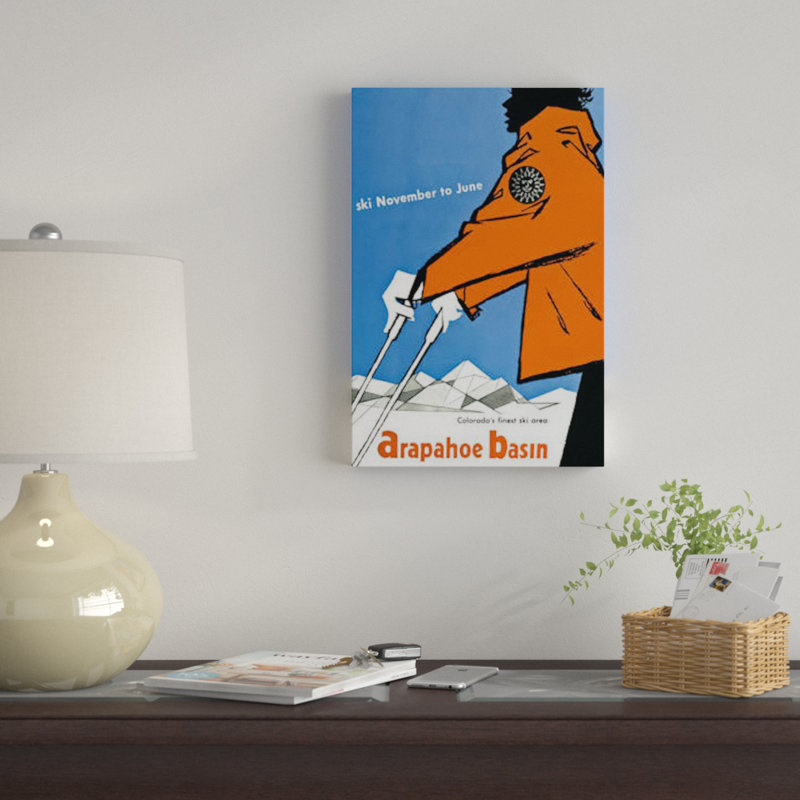 « ski arapahoe bassin colorado », reproduction d’impression sur toile, H 12 po x l 8 po x P 0,75 po