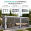 Pergola à persiennes Aurestead, pergola réglable en aluminium avec toits à persiennes indépendants, rideaux et moustiquaire-128975887-128975889