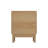 Mid-Modern Oak Bedside Table with Grille Design and Two Drawers