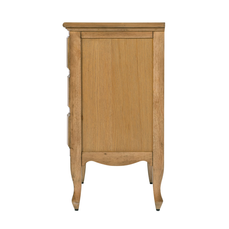 Jahmar Nigel 21.5 in. W Rectangular Wood 3 Drawer Accent Chest, Brown