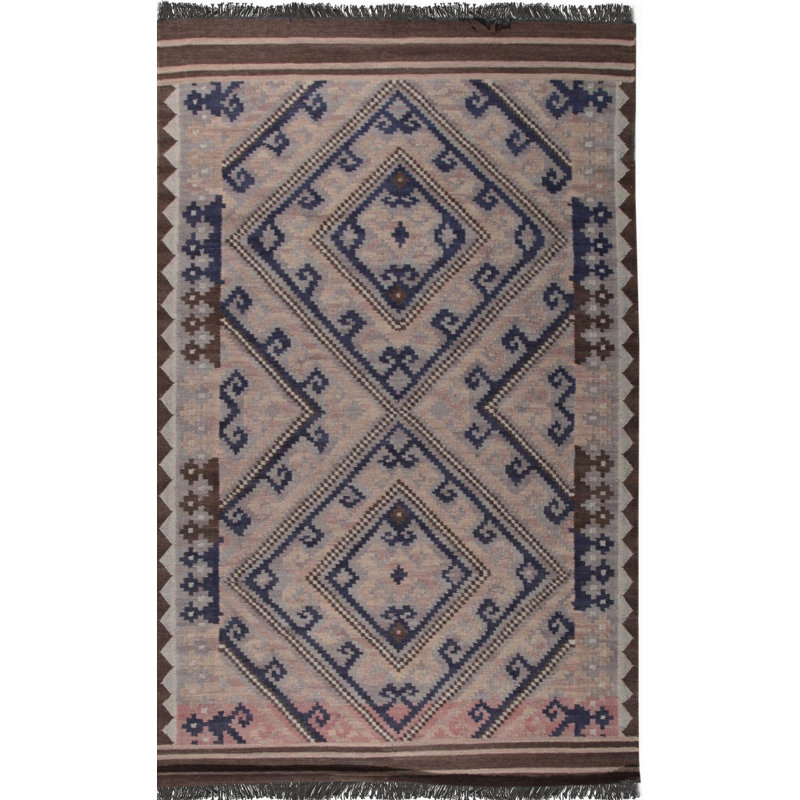 Tapis contemporain moderne à motif géométrique 5 x 8 po