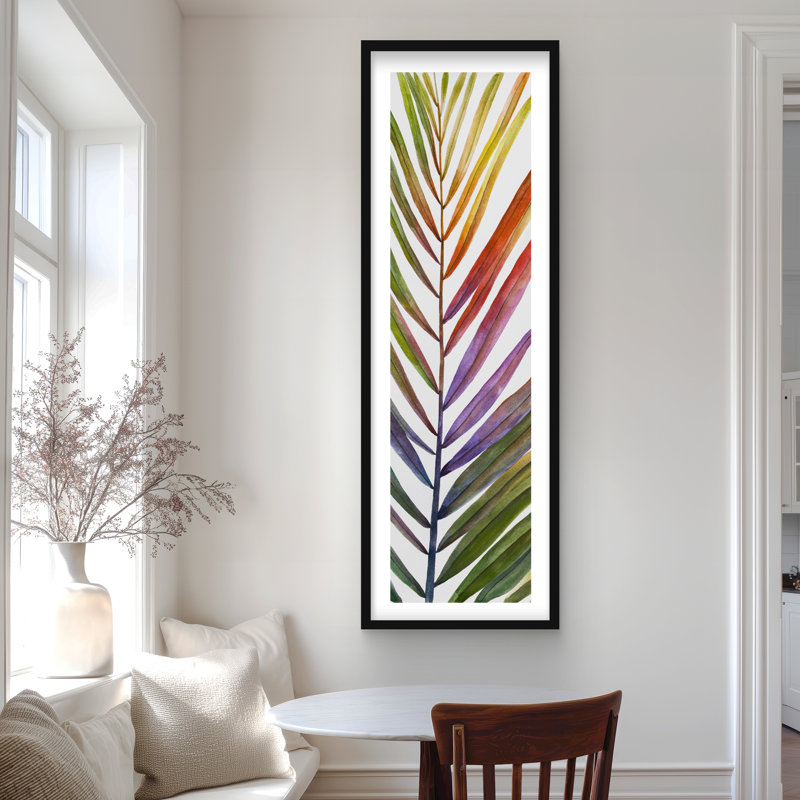 Aquarelle feuille de palmier tropical - impression de décor de salle de bain exotique