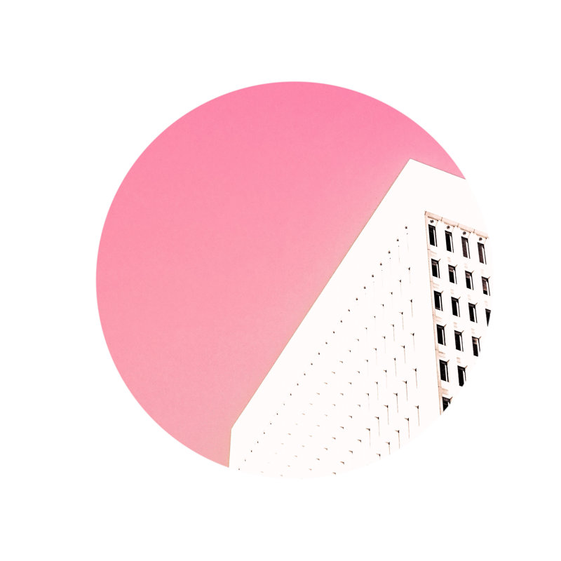 Bubble Gum Sky Print, 17.25" H x 21.25" W