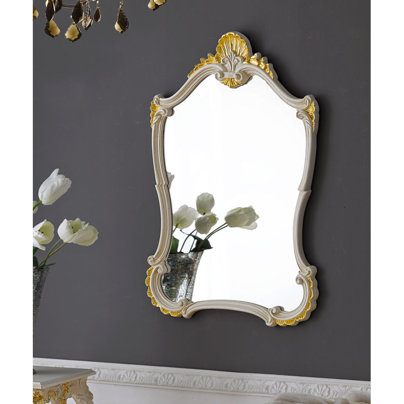 Boettcher Wood Flat Wall Mirror
