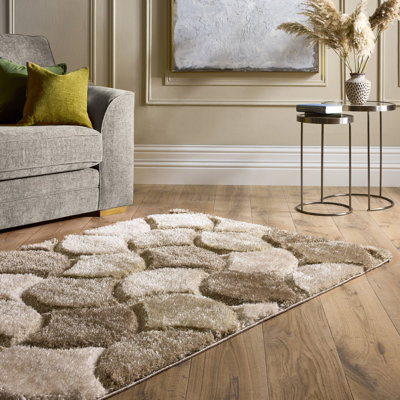 3D Scallop Neutral Rug
