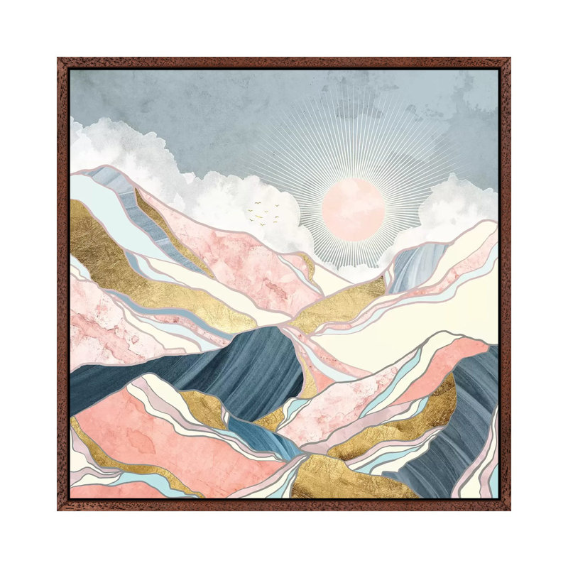 Spring Morning - Print on Canvas, 66.04 cm H x 66.04 cm W, Brown Framed