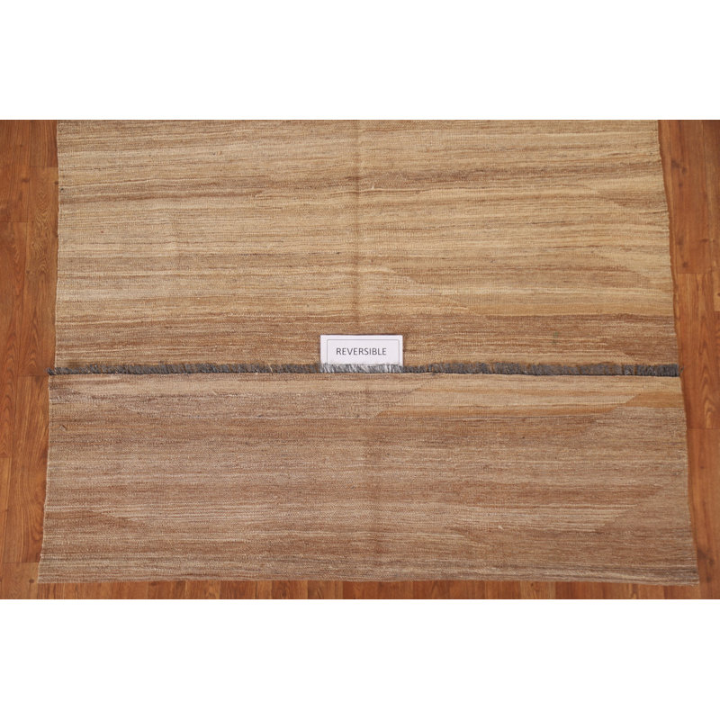Tapis moderne terre de ton kilim 5 x 7