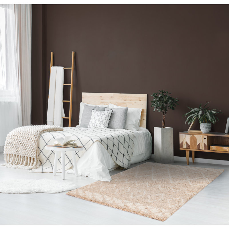 Dale Geometric Shag Area Rug, Rectangle 80 x 150cm