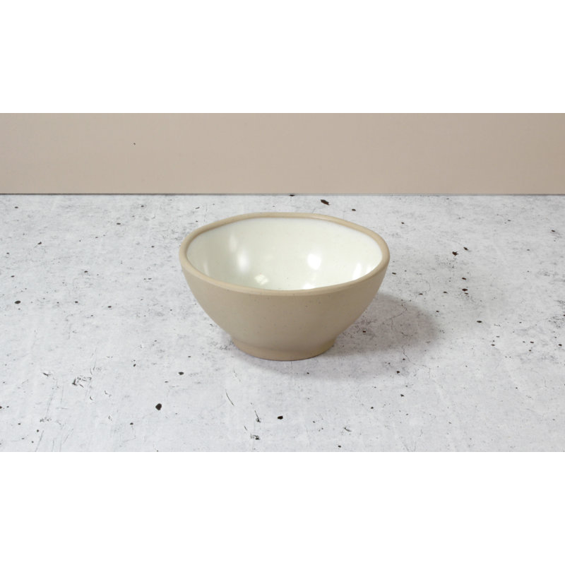 Marl 2 Piece Melamine Cereal Bowl Set, Cream