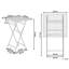 BORMIO Square Metal Folding Outdoor Bar Table , 60cm cm W 60cm cm D
