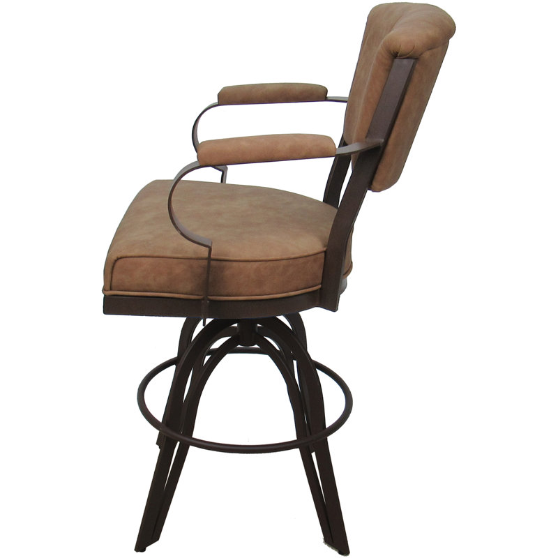 Labawld Metal Counter Stool 26" Seat, Brown
