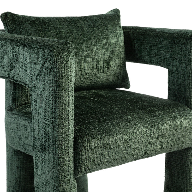 Upholstered Armchair, Emerald