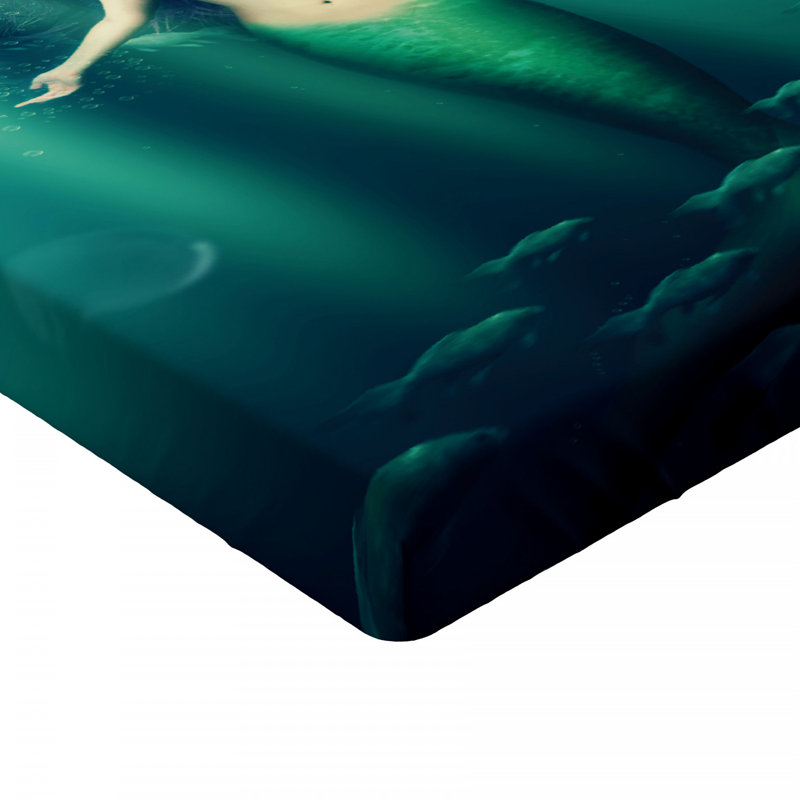 Mermaid Microfiber Fitted Sheet, Full/Double Fitted Sheet