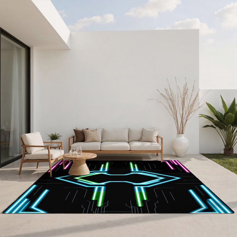 Tapis intérieur et extérieur Technotronic Spark, Rectangulaire 2 pi x 3 pi