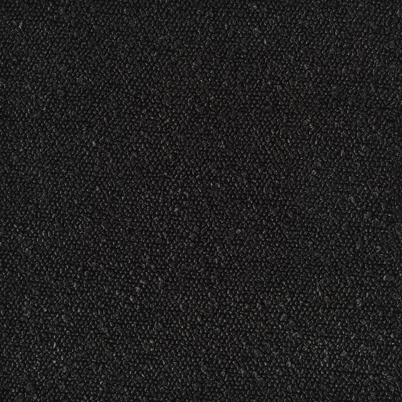 Fauteuil d'appoint rembourré sans accoudoirs Brialle, Bouclé noir