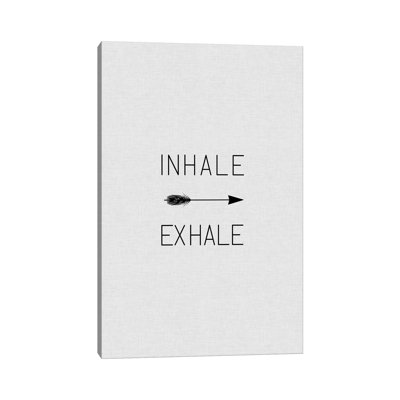 Inhale Exhale Arrow by Orara Studio - Wrapped Canvas Print
